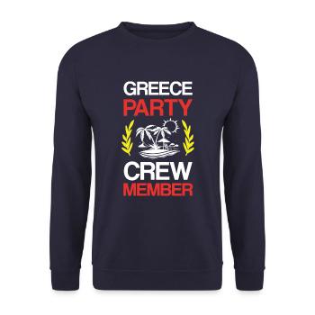 Greece Party Crew - Unisex Sweatshirt - navy - Front - Alina (178cm) & Michal (187cm)