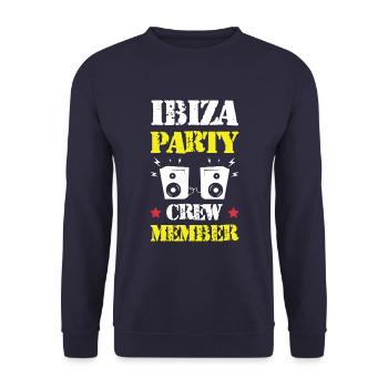 Ibiza Party Crew - Unisex Sweatshirt - navy - Front - Alina (178cm) & Michal (187cm)