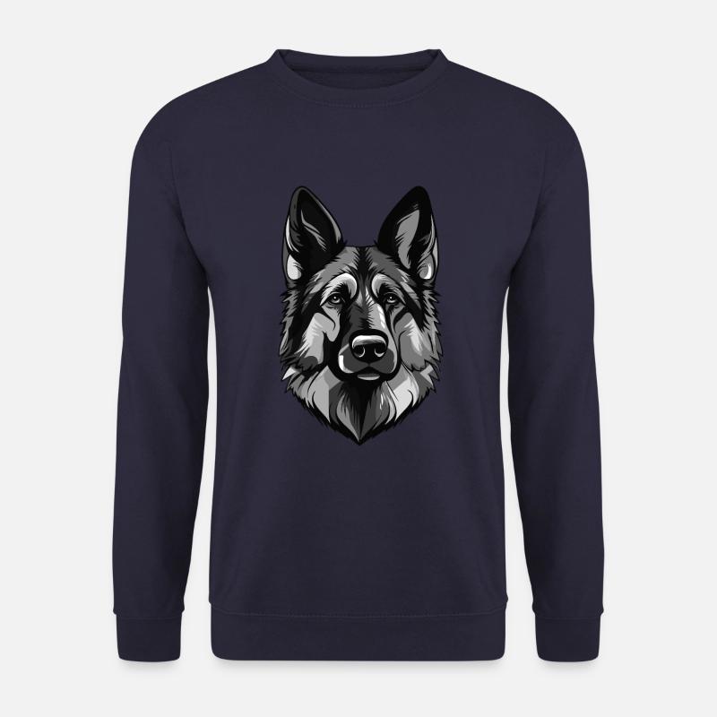 Schäferhund Hund Portrait - Unisex Pullover - Navy