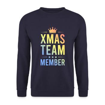 Xmas Team Colorful - Unisex Sweatshirt - navy - Front - Alina (178cm) & Michal (187cm)