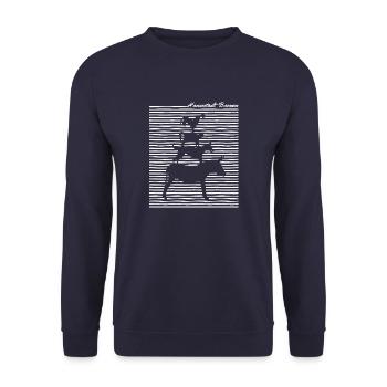 Ville hanséatique de Brême HB Weser Wappen Stadtmusikanten - Sweat-shirt Unisexe - marine - Devant - Alina (178cm) & Michal (187cm)