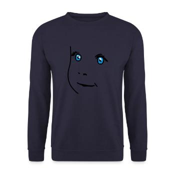 babyface - Unisex Sweatshirt - navy - Front - Alina (178cm) & Michal (187cm)