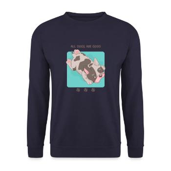 Tous les chiens sont bons - Sweat-shirt Unisexe - marine - Devant - Alina (178cm) & Michal (187cm)