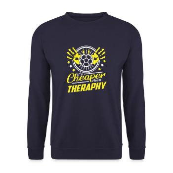 funny handball player sayings - Unisex Sweatshirt - navy - Front - Alina (178cm) & Michal (187cm)