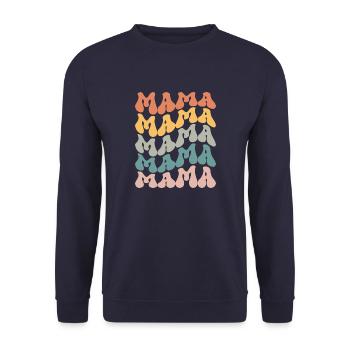 Mama-Mother's Day-Mother-Mom-Mommy-Cute - Unisex Sweatshirt - navy - Front - Alina (178cm) & Michal (187cm)