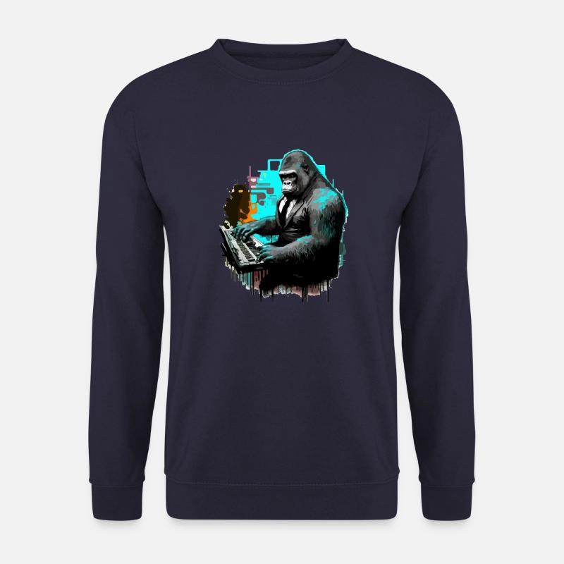 Der Gorilla-Musiker - Unisex Pullover - Navy