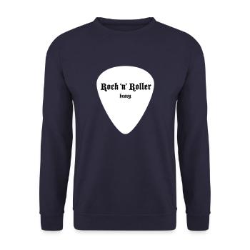 Plectre Grand Blanc - Sweat-shirt Unisexe - marine - Devant - Alina (178cm) & Michal (187cm)