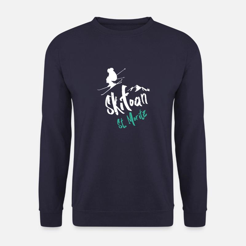 Skiing St Moritz - Unisex Sweatshirt - navy