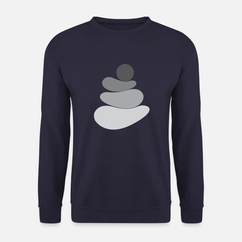 Graues Stein-/Felsen-Logo - Unisex Pullover - Navy