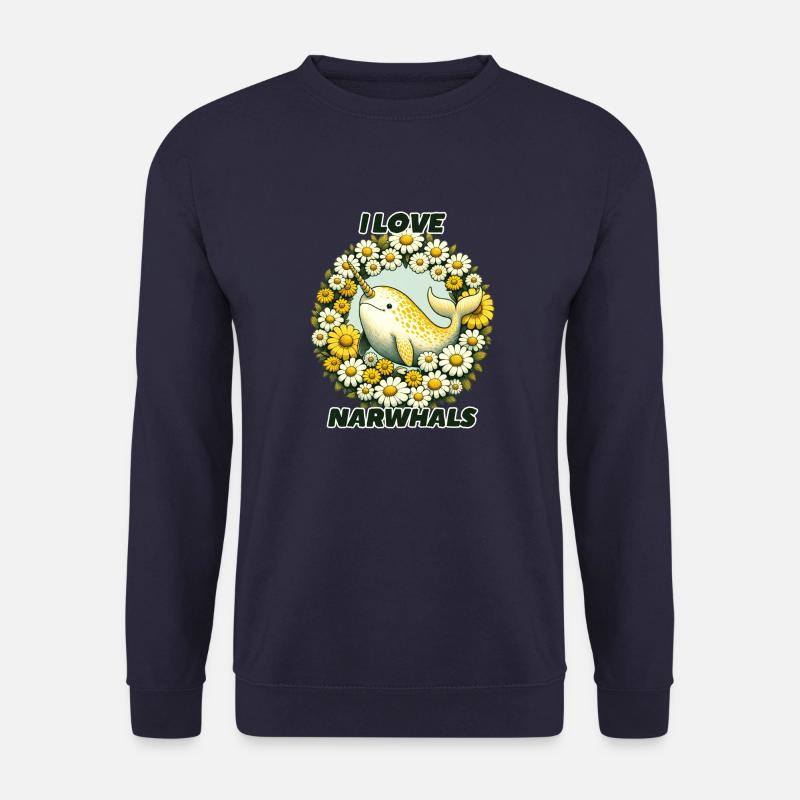 Ich liebe Narwale - Unisex Pullover - Navy