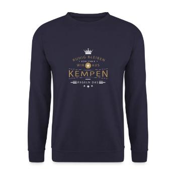 Kempen Stadt - Unisex Pullover - Navy - Vorne - Alina (178cm) & Michal (187cm)