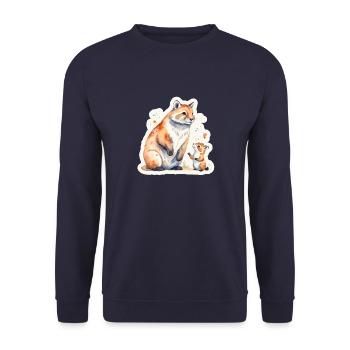 Animal Family Mother Son - Unisex Sweatshirt - navy - Front - Alina (178cm) & Michal (187cm)
