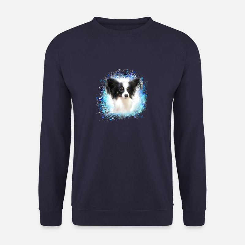 papillon,hund,spitz,zwergspitz,pompom - Unisex Pullover - Navy