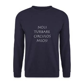 Noli turbare circulos meos - Sweat-shirt Unisexe - marine - Devant - Alina (178cm) & Michal (187cm)