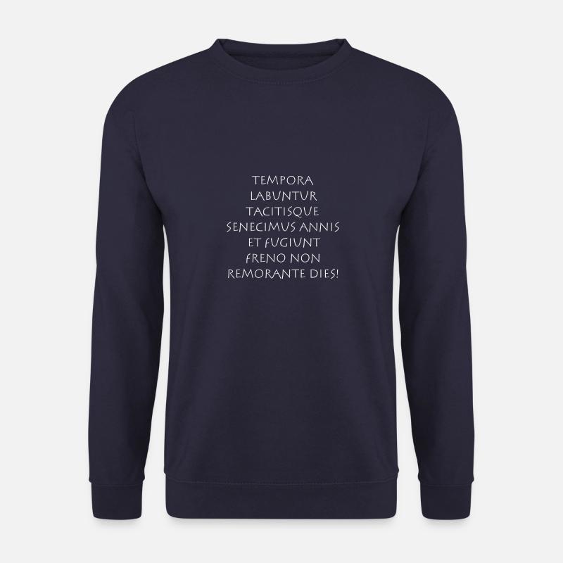 Tempora labuntur tacitisque senecimus - Unisex Pullover - Navy