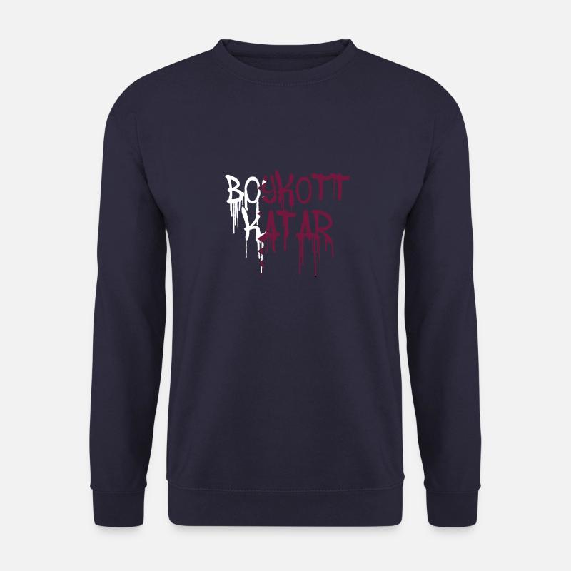 boykott katar,katar,flagge, wm,graffiti - Unisex Pullover - Navy