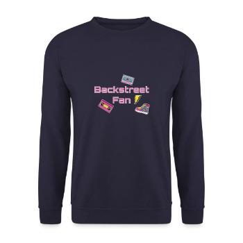 Backstreet Fan,fan,retro, vintage, 90 er - Unisex Sweatshirt - navy - Front - Alina (178cm) & Michal (187cm)