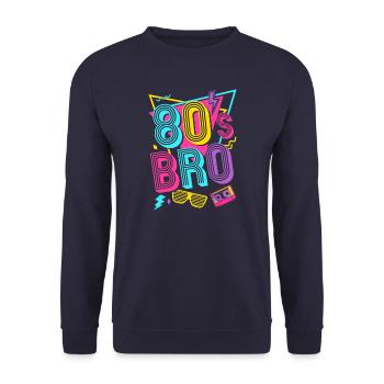 Ich Liebe die 80er - Unisex Pullover - Navy - Vorne - Alina (178cm) & Michal (187cm)