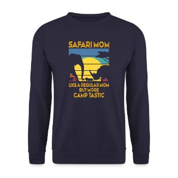Safari Mom - Unisex Sweatshirt - navy - Front - Alina (178cm) & Michal (187cm)