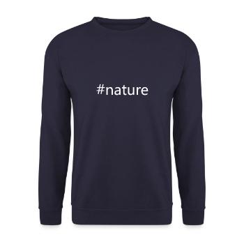 nature - Unisex Sweatshirt - navy - Front - Alina (178cm) & Michal (187cm)