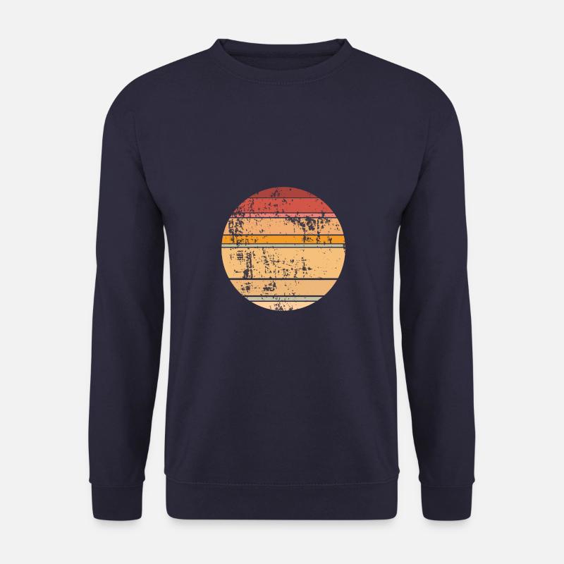 Retro Sunset Hintergrund Kreis - Unisex Pullover - Navy