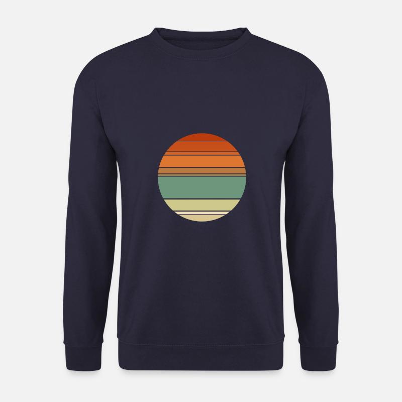 Retro sunset baggrundscirkel - Unisex sweater - marineblå