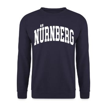 Nuremberg - Unisex Sweatshirt - navy - Front - Alina (178cm) & Michal (187cm)