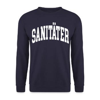 Sanitäter - Unisex Pullover - Navy - Vorne - Alina (178cm) & Michal (187cm)