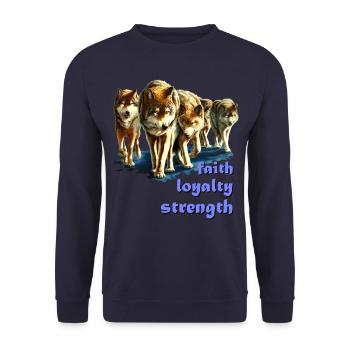 Pack 4 - Sweat-shirt Unisexe - marine - Devant - Alina (178cm) & Michal (187cm)