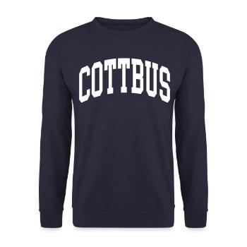 Cottbus - Unisex Pullover - Navy - Vorne - Alina (178cm) & Michal (187cm)