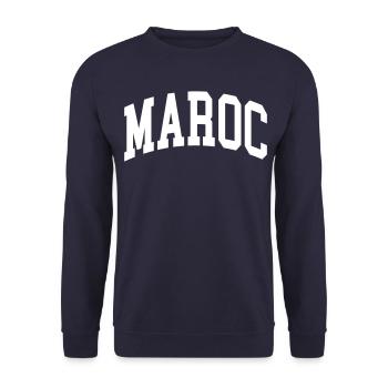 Maroc - Sweat-shirt Unisexe - marine - Devant - Alina (178cm) & Michal (187cm)
