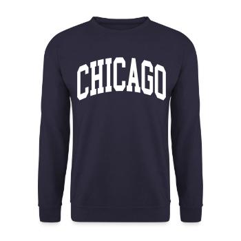 Chicago - Sweat-shirt Unisexe - marine - Devant - Alina (178cm) & Michal (187cm)