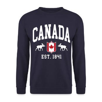 Canada - Unisex Sweatshirt - navy - Front - Alina (178cm) & Michal (187cm)
