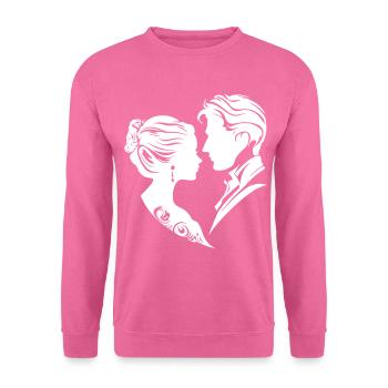 Silhouette de mariage de couple marié - Sweat-shirt Unisexe - rose - Devant