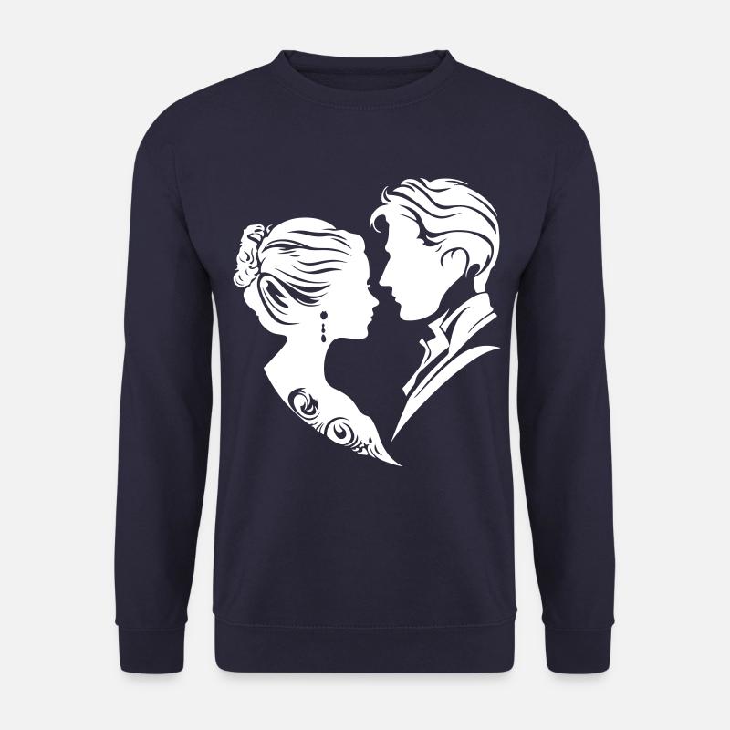 Ehepaar Hochzeit Silhouette - Unisex Pullover - Navy