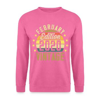 Birthday 4 years - Gift February 2020 - 4th - Unisex Sweatshirt - pink - Front