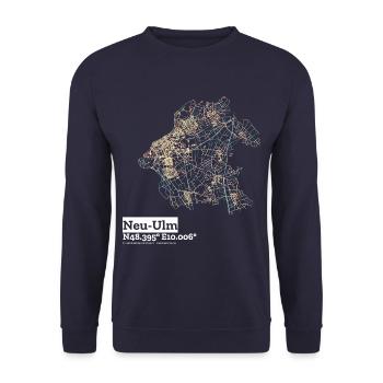 New Ulm Basic Pastels - Unisex Sweatshirt - navy - Front - Alina (178cm) & Michal (187cm)