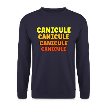 Canicule chaleur extrême - Sweat-shirt Unisexe - marine - Devant - Alina (178cm) & Michal (187cm)