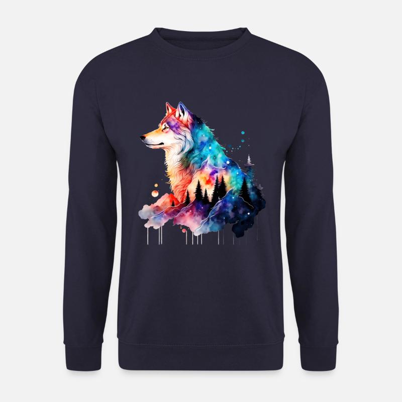 Wolf - Unisex Sweatshirt - navy
