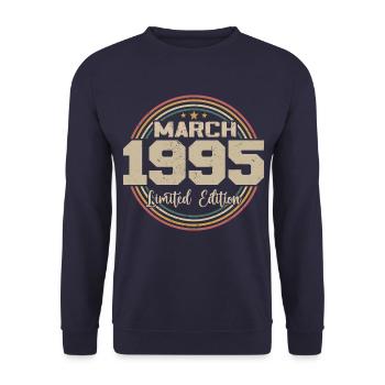 Awesome seit März 1934 Geburtstag 1934 Geschenk - Unisex Pullover - Navy - Vorne - Alina (178cm) & Michal (187cm)