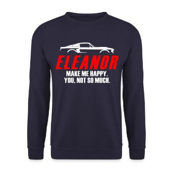 ELEANOR MACH DICH GLÜCKLICH, DU NICHT SO SEHR - Unisex Pullover - Navy - Vorne - Alina (178cm) & Michal (187cm)
