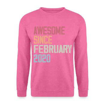 February 2020, 4th Anniversary 2020 February 4 years - Unisex Sweatshirt - pink - Front