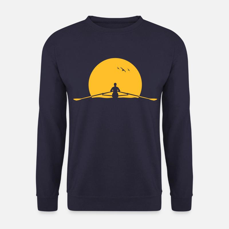 Rowing sunset rower rowing skulls - Unisex Sweatshirt - navy