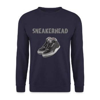 Sneakerhead, sneaker, gift - Unisex Sweatshirt - navy - Front - Alina (178cm) & Michal (187cm)