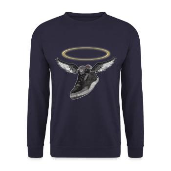 Holy sneaker, sneaker, gift - Unisex Sweatshirt - navy - Front - Alina (178cm) & Michal (187cm)