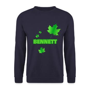 First name Bennett - Unisex Sweatshirt - navy - Front - Alina (178cm) & Michal (187cm)