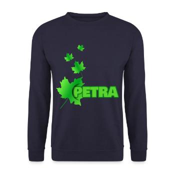 Prénom Petra - Sweat-shirt Unisexe - marine - Devant - Alina (178cm) & Michal (187cm)
