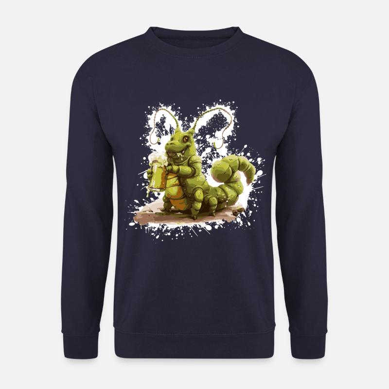 Worm Beer Funny - Unisex Sweatshirt - navy