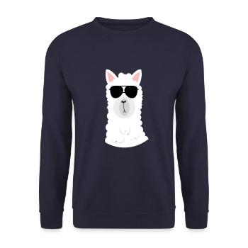 LAMA - LLAMA - Unisex Pullover - Navy - Vorne - Alina (178cm) & Michal (187cm)