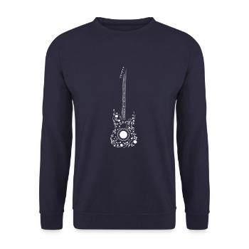 Gitarre - Guitar - Unisex Pullover - Navy - Vorne - Alina (178cm) & Michal (187cm)
